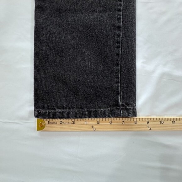Vintage Levi's 505 Jeans Men's Size 33x32 Black Regular Fit Stretch Cotton Blend - Picture 8 of 10